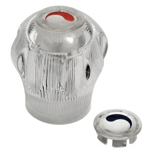 Small Universal Replacement Faucet Handle in Clear Acrylic