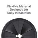 3.3 inch Garbage Disposal Splash Guard Baffle in Black