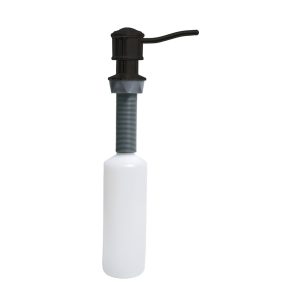 Universal Soap Dispenser with Curved Nozzle in Matte Black