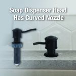 Universal Soap Dispenser with Curved Nozzle in Matte Black