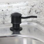 Universal Soap Dispenser with Curved Nozzle in Matte Black