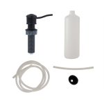 Universal Soap Dispenser with Curved Nozzle in Matte Black