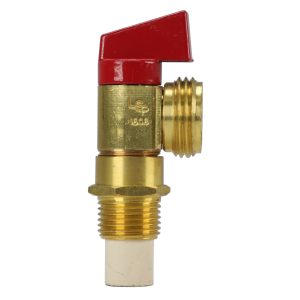1/2 in. CPVC x 3/4 in. GHTM Washing Machine 90 Degree Ball Valve - Hot