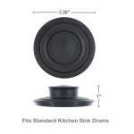 4th image of Kitchen Garbage Disposal Drain Stopper in Matte Black