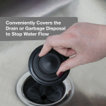 2nd image of Kitchen Garbage Disposal Drain Stopper in Matte Black