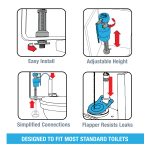 Universal Water-Saving Toilet Repair Kit for 3-inch Flush Valve Toilets