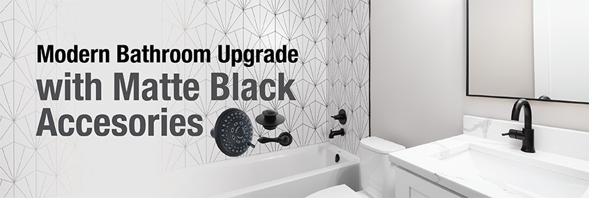 Modern Bathroom Upgrade with Matte Black Accessories Modern Bathroom Upgrade with Matte Black Accessories