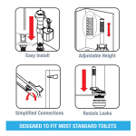 Water-Saving Toilet Repair Kit for 3-inch Flush Valve Toilets