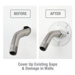 Shower Arm Bracket Stabilizer in Brushed Nickel