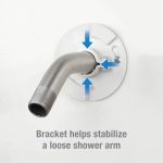 Shower Arm Bracket Stabilizer in Brushed Nickel