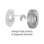 Shower Arm Bracket Stabilizer in Brushed Nickel
