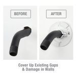 Shower Arm Bracket Stabilizer in Matte Black