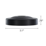 Shower Arm Bracket Stabilizer in Matte Black