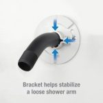 Shower Arm Bracket Stabilizer in Matte Black