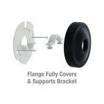 Shower Arm Bracket Stabilizer in Matte Black