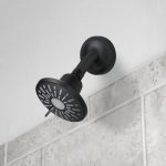 Shower Arm Bracket Stabilizer in Matte Black