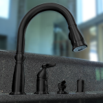 Smart Spray Pull Down Faucet Spray Head in Matte Black