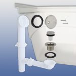 2nd image of Touch-Toe Tub Drain Kit with Brushed Nickel Trim