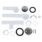 5th image of Touch-Toe Tub Drain Kit with Brushed Nickel Trim