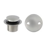 6th image of Touch-Toe Tub Drain Kit with Brushed Nickel Trim