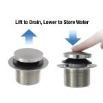 4th image of Touch-Toe Tub Drain Kit with Brushed Nickel Trim