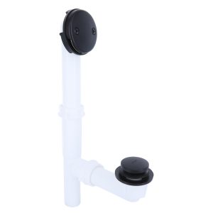 Touch-Toe Tub Drain Kit with Matte Black Trim Touch-Toe Tub Drain Kit with Matte Black Trim