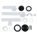 5th image of Touch-Toe Tub Drain Kit with Matte Black Trim