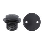6th image of Touch-Toe Tub Drain Kit with Matte Black Trim