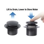 4th image of Touch-Toe Tub Drain Kit with Matte Black Trim
