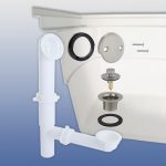 2nd image of Twist and Turn Tub Drain Kit with Brushed Nickel Trim