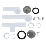 5th image of Twist and Turn Tub Drain Kit with Brushed Nickel Trim