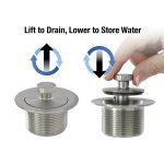 4th image of Twist and Turn Tub Drain Kit with Brushed Nickel Trim