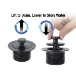 4th image of Twist and Turn Tub Drain Kit with Matte Black Trim