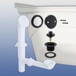 2nd image of Twist and Turn Tub Drain Kit with Matte Black Trim