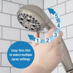 Multi-Function Massage Handheld Showerhead with Hose in Brushed Nickel