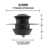 4th image of EZ Drain Cover in Matte Black