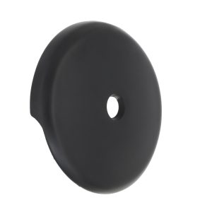 Single Hole Bathtub Drain Overflow Plate in Matte Black
