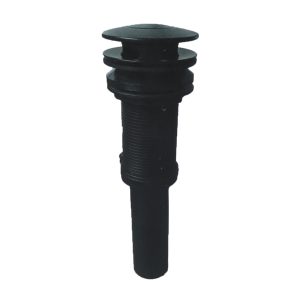 Decorative Push-Button Sink Drain in Matte Black