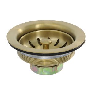 3-1/2 in. Basket Strainer Assembly in Brushed Gold