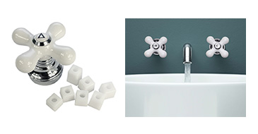 Faucet Cross-Arm Handle in White