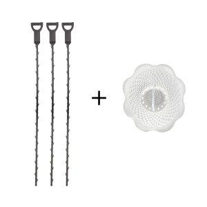 20 inch Plastic Hair Stick Snake & Hair Catcher Bundle Pack
