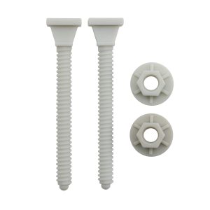 5/16 in. x 3-1/2 in. Plastic Toilet Closet Bolts with Nuts (2 Pack) 5/16 in. x 3-1/2 in. Plastic Toilet Closet Bolts with Nuts (2 Pack)