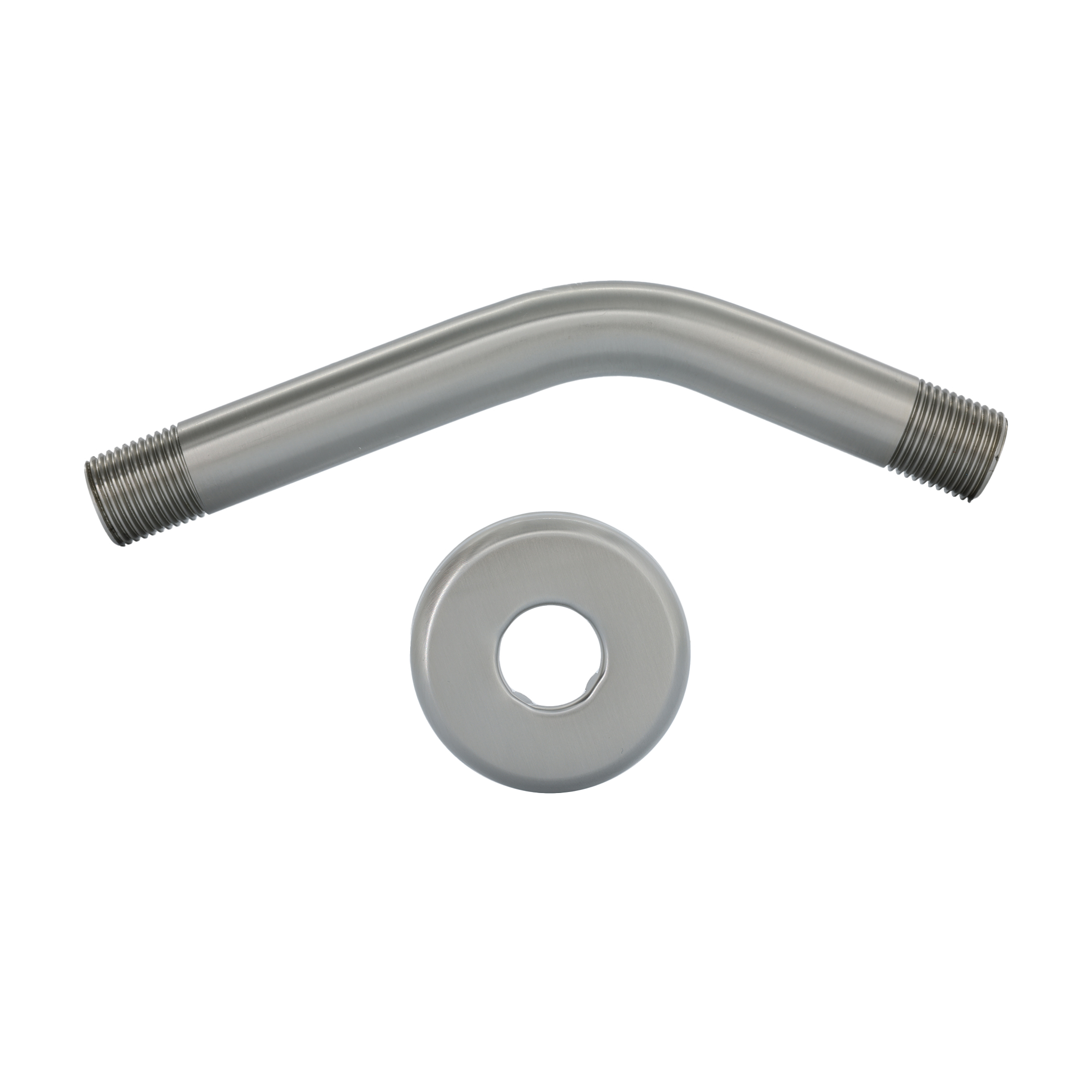 8 in. Shower Arm w/ Flange in Brushed Nickel